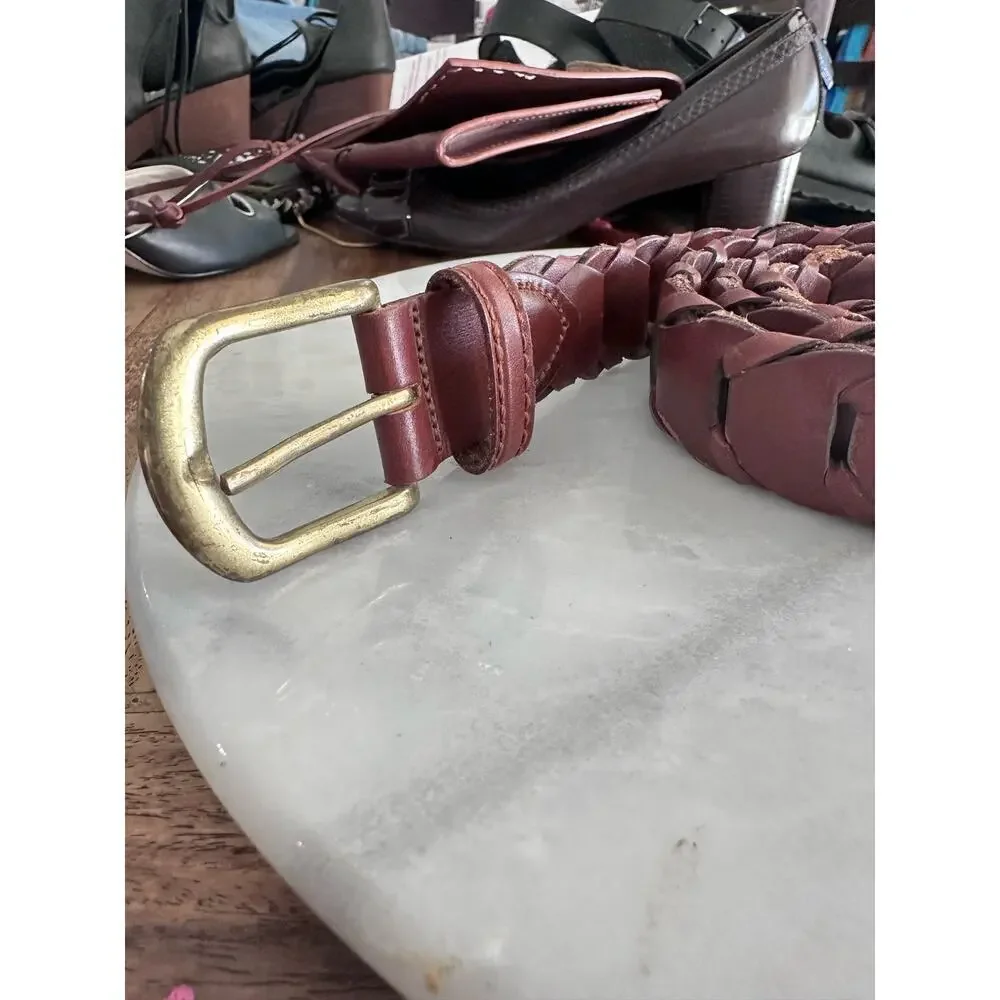 Brown Leather Full Grain Cowhide Argentina Belt Size 36